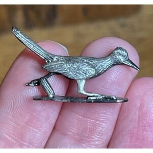 Vintage Sid Bell Sterling Silver Road Runner Roadrunner Tie Tack Pin